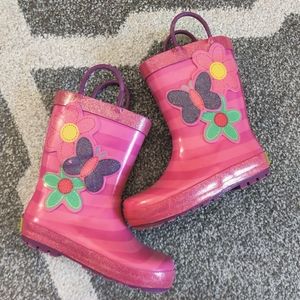 Western Chief FLOWER CUTIE RAIN BOOTS - PINK size 10